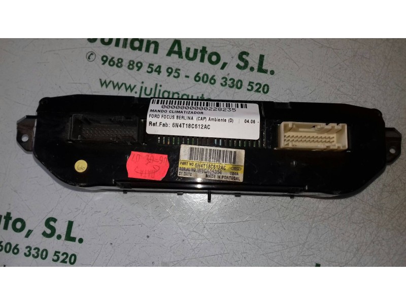 Recambio de mando climatizador para ford focus berlina (cap) ambiente (d) referencia OEM IAM 6N4T18C612AC  
