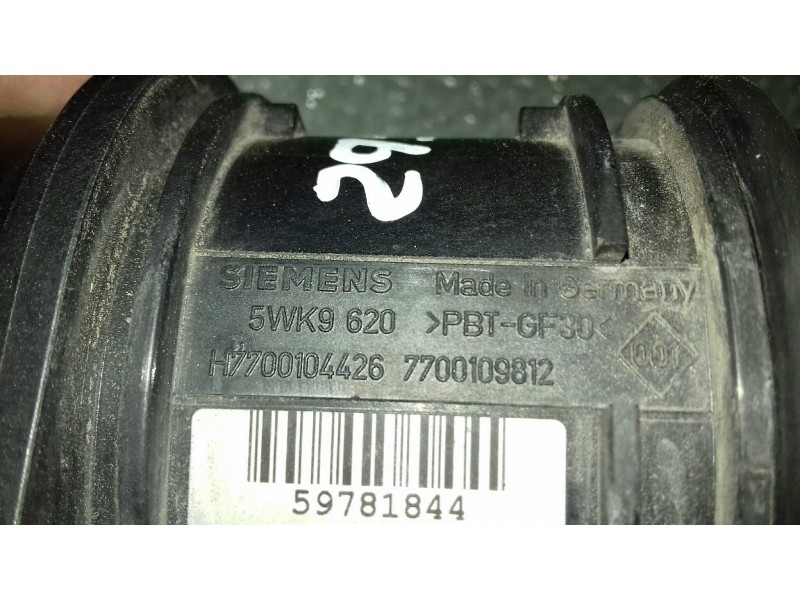Recambio de caudalimetro para renault megane ii berlina 5p dynamique referencia OEM IAM 7700109812 5WK9620 SIEMENS