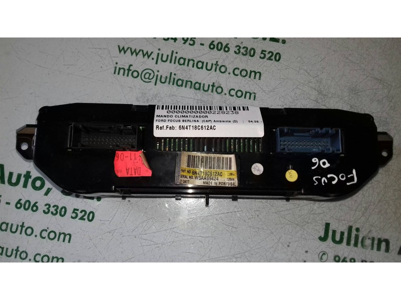 Recambio de mando climatizador para ford focus berlina (cap) ambiente (d) referencia OEM IAM 6N4T18C612AC  