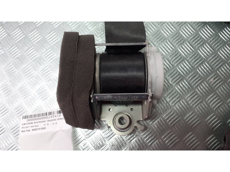 Recambio de cinturon seguridad trasero derecho para peugeot 308 style referencia OEM IAM 98087918XX 33017492B 33035173