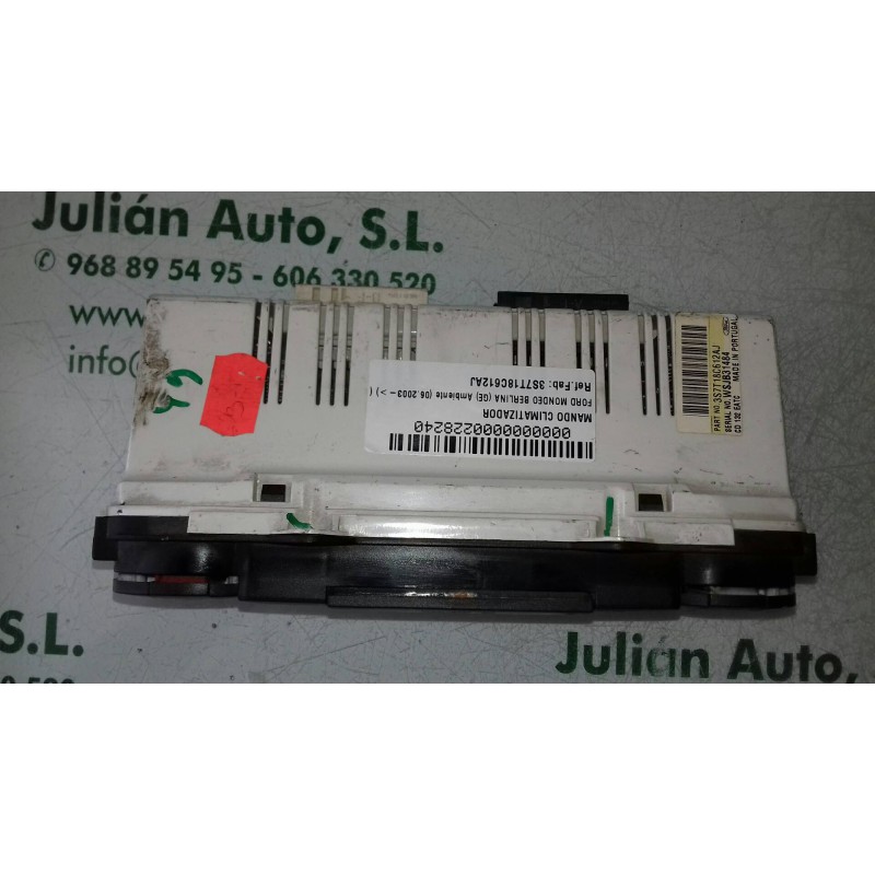Recambio de mando climatizador para ford mondeo berlina (ge) ambiente (06.2003) (d) referencia OEM IAM 3S7T18C612AJ  
