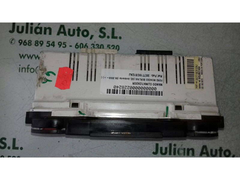 Recambio de mando climatizador para ford mondeo berlina (ge) ambiente (06.2003) (d) referencia OEM IAM 3S7T18C612AJ  