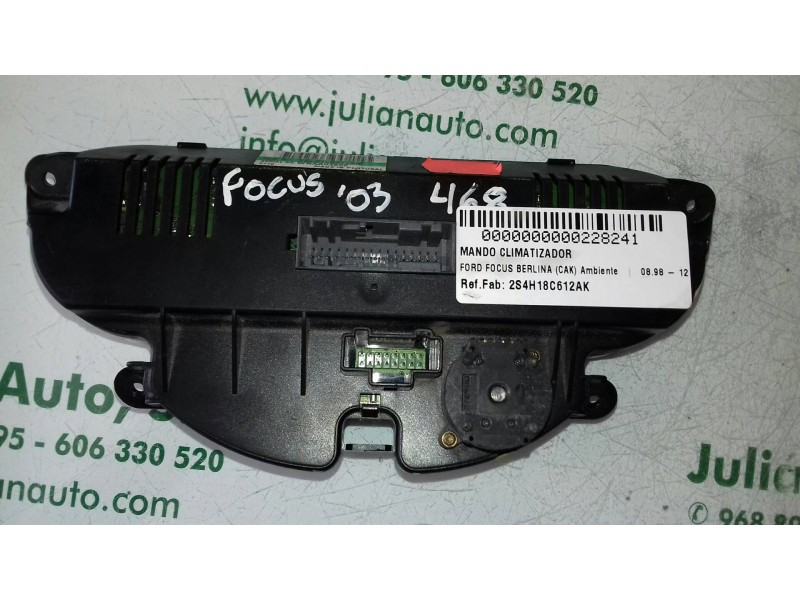 Recambio de mando climatizador para ford focus berlina (cak) ambiente referencia OEM IAM 2S4H18C612AK  