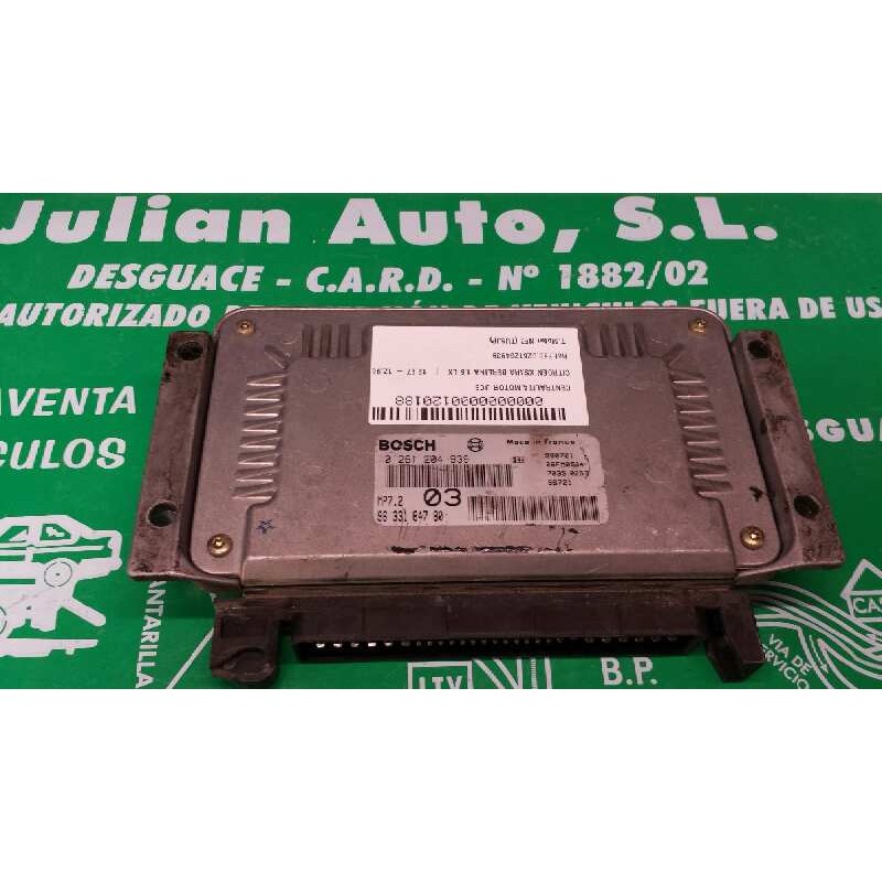 Recambio de centralita motor uce para citroen xsara berlina 1.6 lx referencia OEM IAM 0261204939 9633184780 