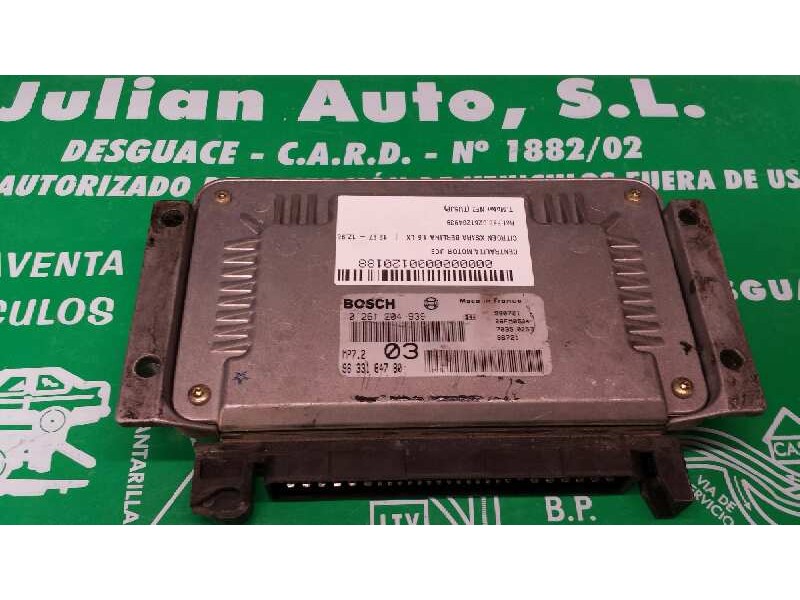 Recambio de centralita motor uce para citroen xsara berlina 1.6 lx referencia OEM IAM 0261204939 9633184780 