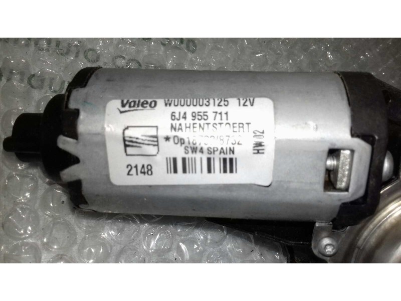 Recambio de motor limpia trasero para seat ibiza (6j5) reference referencia OEM IAM 6J4955711 VALEO 4 PINES