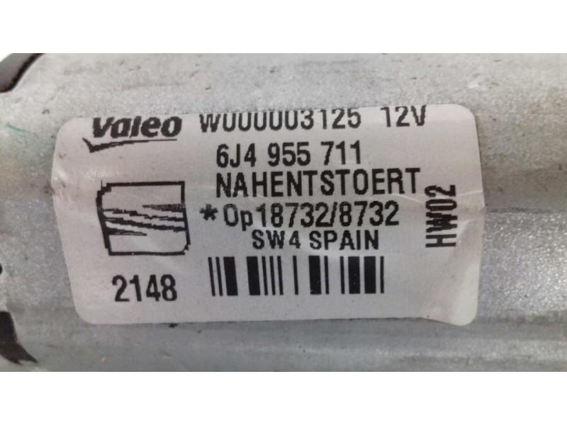 Recambio de motor limpia trasero para seat ibiza (6j5) reference referencia OEM IAM 6J4955711 VALEO 4 PINES