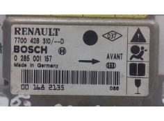 Recambio de centralita airbag para renault clio ii fase i (b/cbo) 1.9 d alize referencia OEM IAM 7700428310D 0285001157 BOSCH 2