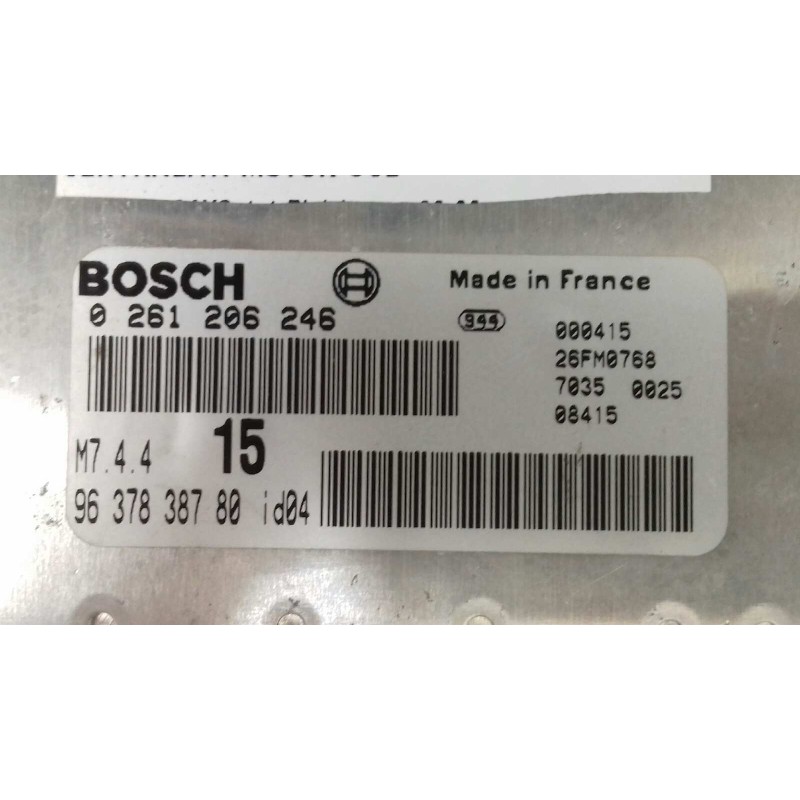 Recambio de centralita motor uce para citroen saxo 1.1 plaisir referencia OEM IAM 0261206246 9637838780 M744