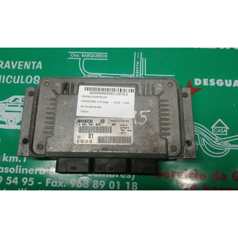 Recambio de centralita motor uce para citroen saxo 1.5 d image referencia OEM IAM 0281001839 9630059880 