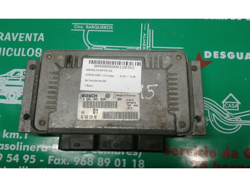 Recambio de centralita motor uce para citroen saxo 1.5 d image referencia OEM IAM 0281001839 9630059880 