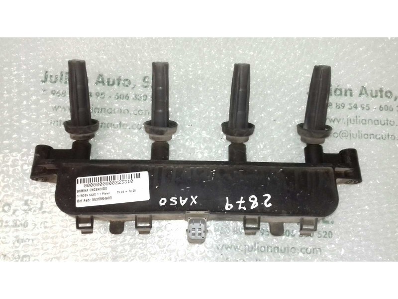 Recambio de bobina encendido para citroen saxo 1.1 plaisir referencia OEM IAM 9635864980 1543020 ELECTRICFIL