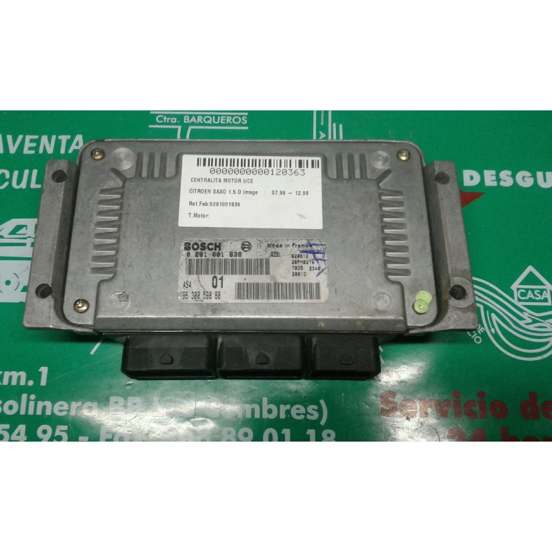 Recambio de centralita motor uce para citroen saxo 1.5 d image referencia OEM IAM 0281001839 9630059880 