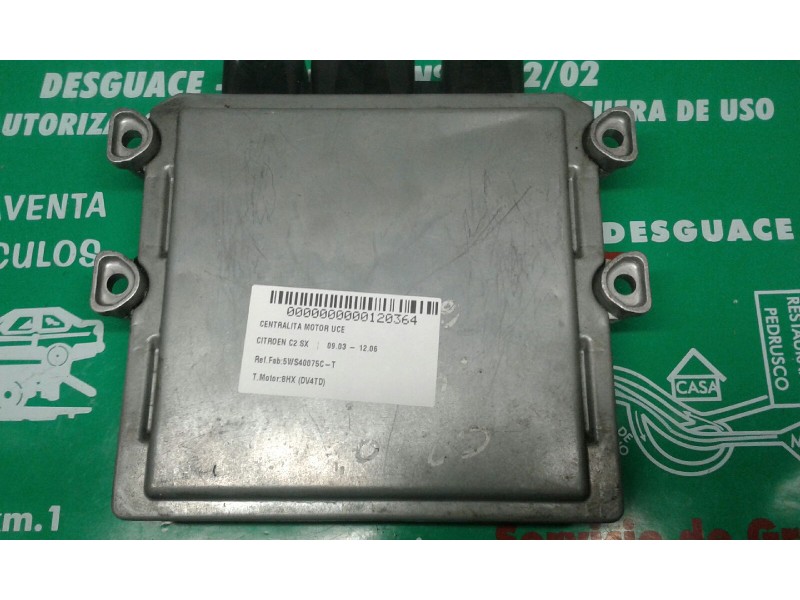 Recambio de centralita motor uce para citroen c2 sx referencia OEM IAM 5WS40075C-T SW9651397480 HW9648624280