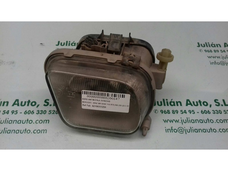 Recambio de faro antiniebla derecho para mercedes-benz clase e (w210) berlina 230 (210.037) referencia OEM IAM A2108200256  