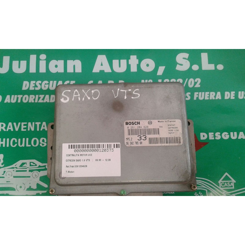 Recambio de centralita motor uce para citroen saxo 1.6 vts referencia OEM IAM 0261204628 9630278580 