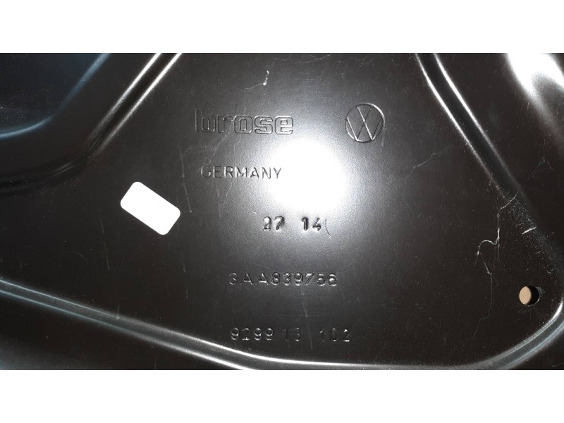 Recambio de elevalunas trasero derecho para volkswagen passat variant (365) edition bluemotion referencia OEM IAM 3AA839756 9299