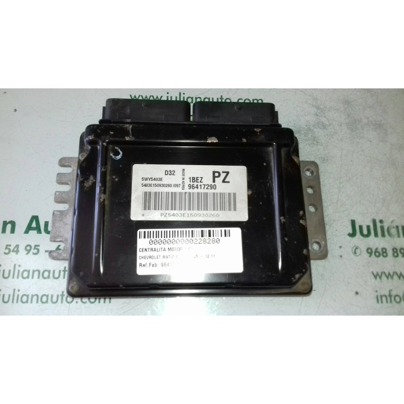 Recambio de centralita motor uce para chevrolet matiz s referencia OEM IAM 96417290 5WY5403E 