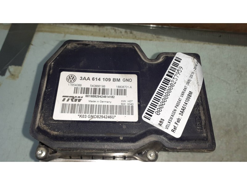 Recambio de abs para volkswagen passat variant (365) edition bluemotion referencia OEM IAM 3AA614109BM  TRW