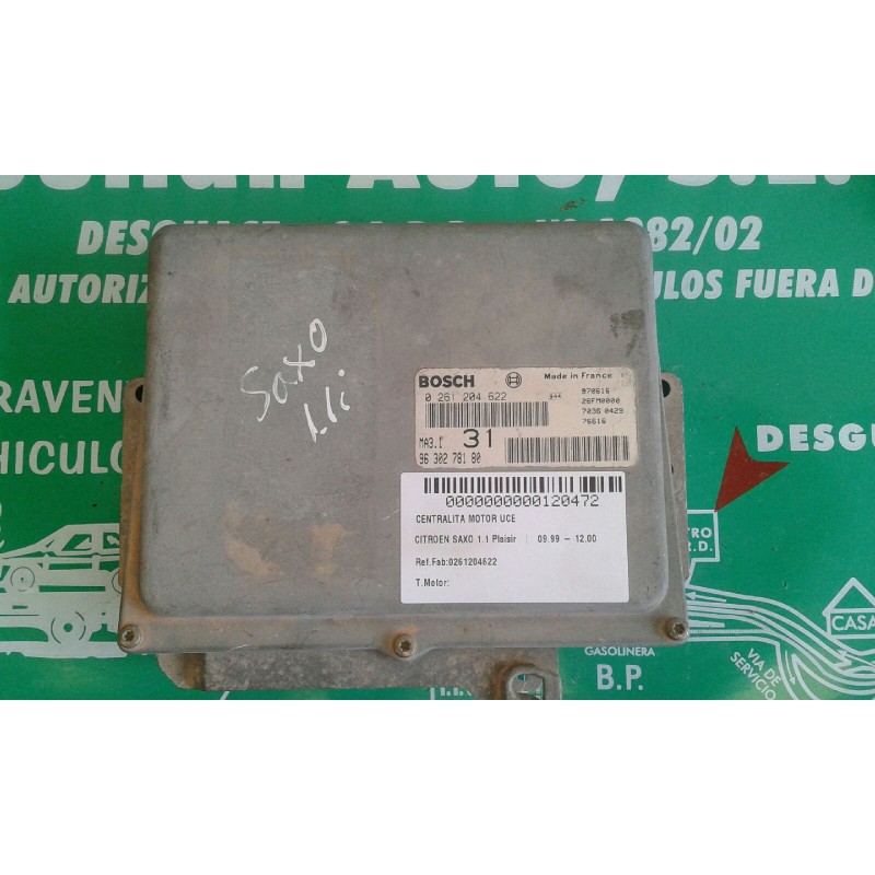 Recambio de centralita motor uce para citroen saxo 1.1 plaisir referencia OEM IAM 0261204622 9630278180 