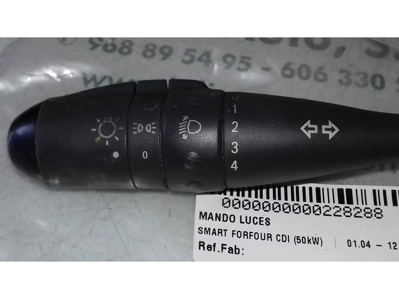 Recambio de mando luces para smart forfour cdi (50kw) referencia OEM IAM   