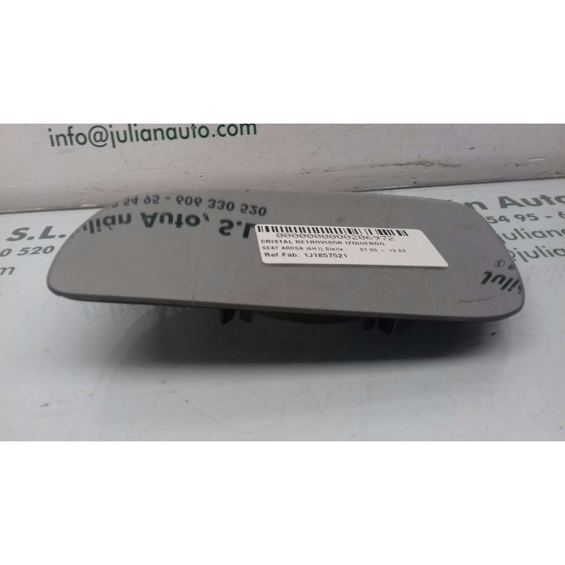 Recambio de cristal retrovisor izquierdo para seat arosa (6h1) stella referencia OEM IAM 1J1857521  