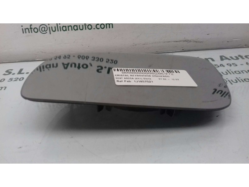Recambio de cristal retrovisor izquierdo para seat arosa (6h1) stella referencia OEM IAM 1J1857521  