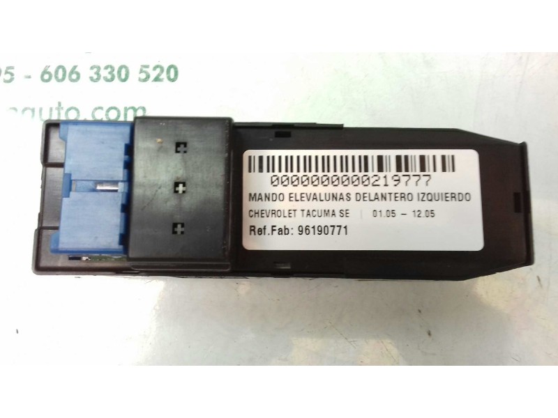 Recambio de mando elevalunas delantero izquierdo para chevrolet tacuma se referencia OEM IAM 96190771 96190775 96206611 Recambio de mando elevalunas delantero izquierdo para chevrolet tacuma se referencia OEM IAM 96190771 96190775 96206611
