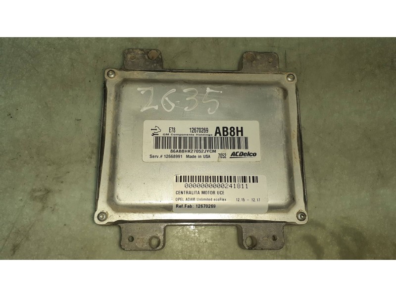 Recambio de centralita motor uce para opel adam unlimited ecoflex referencia OEM IAM 12670269 12668991 DELCO