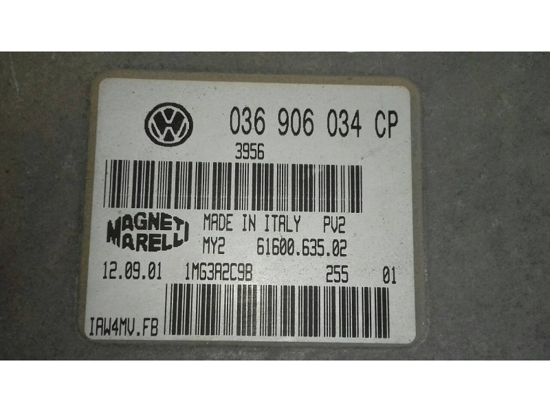 Recambio de centralita motor uce para seat leon (1m1) signo referencia OEM IAM 036906034CP 6160063502 MAGNETI MARELLI