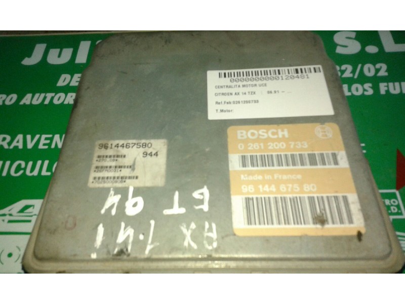 Recambio de centralita motor uce para citroen ax 14 tzx referencia OEM IAM 0261200733 9614467580 