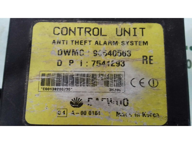 Recambio de centralita inmovilizador para chevrolet kalos 1.4 se referencia OEM IAM 96540563 7541293 CENTRALITA ALARMA