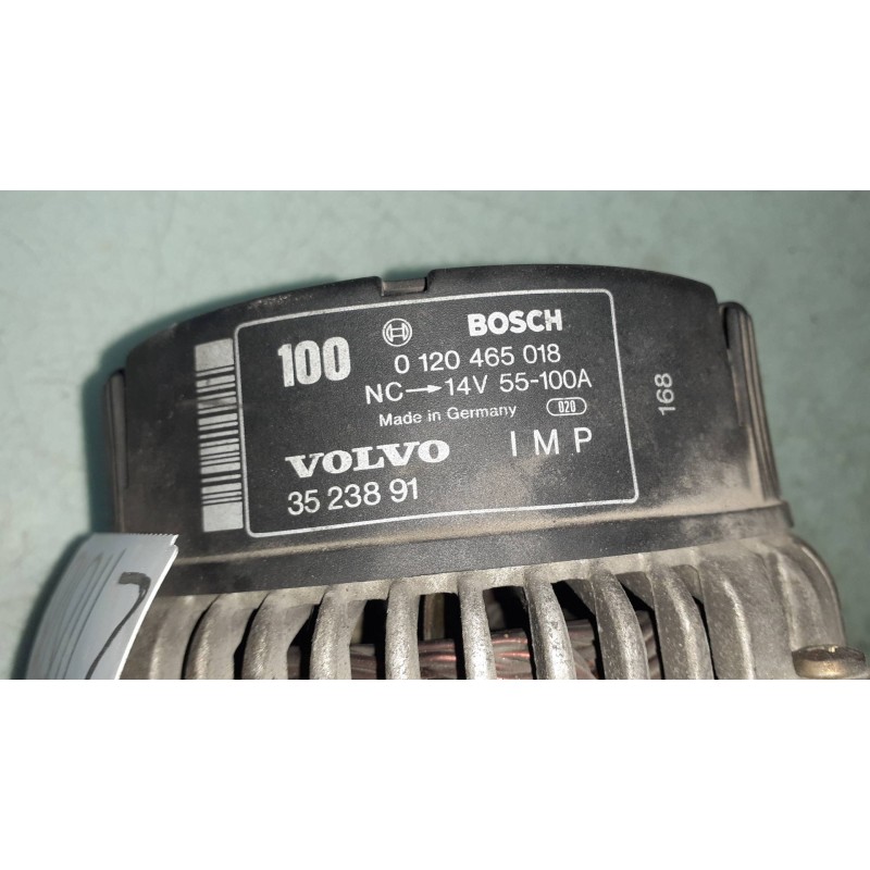 Recambio de alternador para volvo serie 740 berlina/familiar gl exklusiv berlina referencia OEM IAM 0120465018 BOSCH 100A