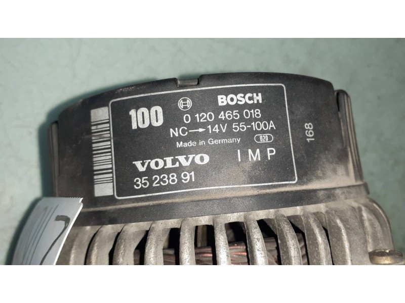 Recambio de alternador para volvo serie 740 berlina/familiar gl exklusiv berlina referencia OEM IAM 0120465018 BOSCH 100A