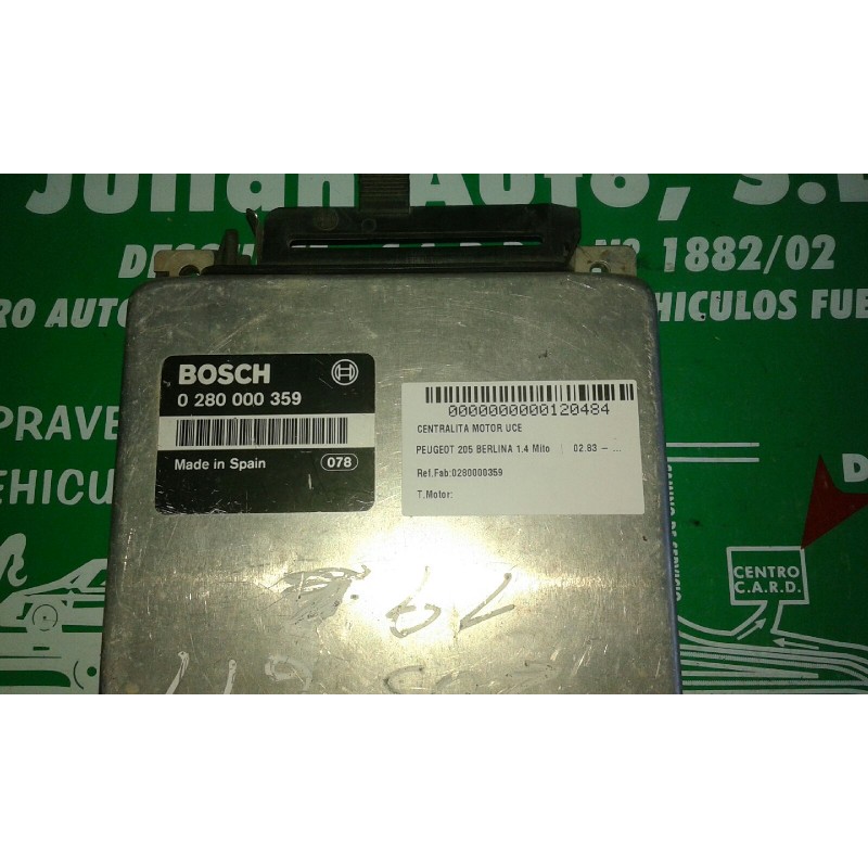 Recambio de centralita motor uce para peugeot 205 berlina 1.4 mito referencia OEM IAM 0280000359 205 GTI 
