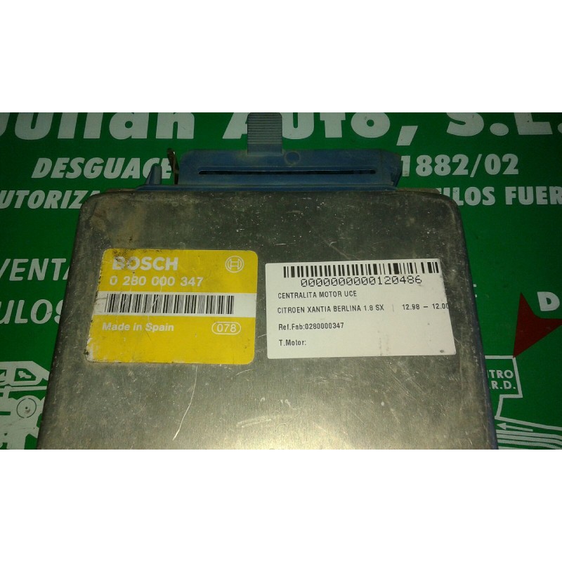 Recambio de centralita motor uce para citroen xantia berlina 1.8 sx referencia OEM IAM 0280000347  