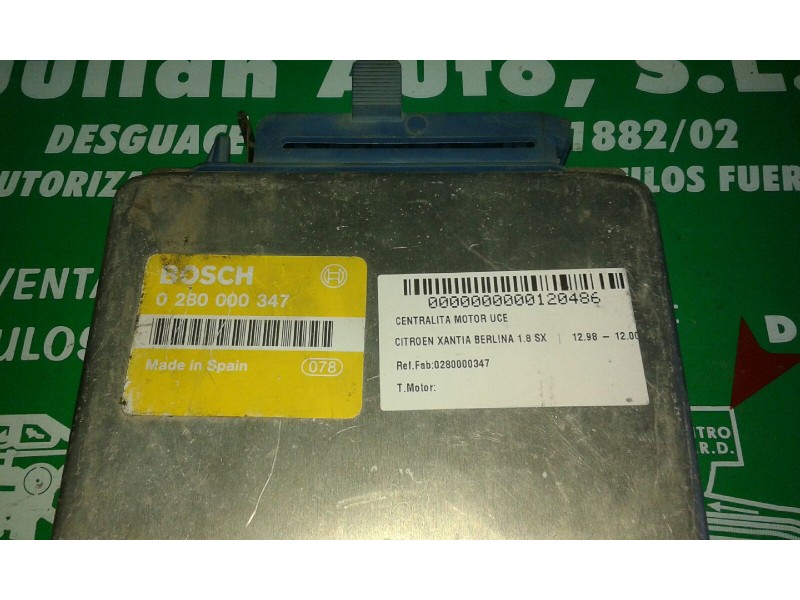 Recambio de centralita motor uce para citroen xantia berlina 1.8 sx referencia OEM IAM 0280000347  
