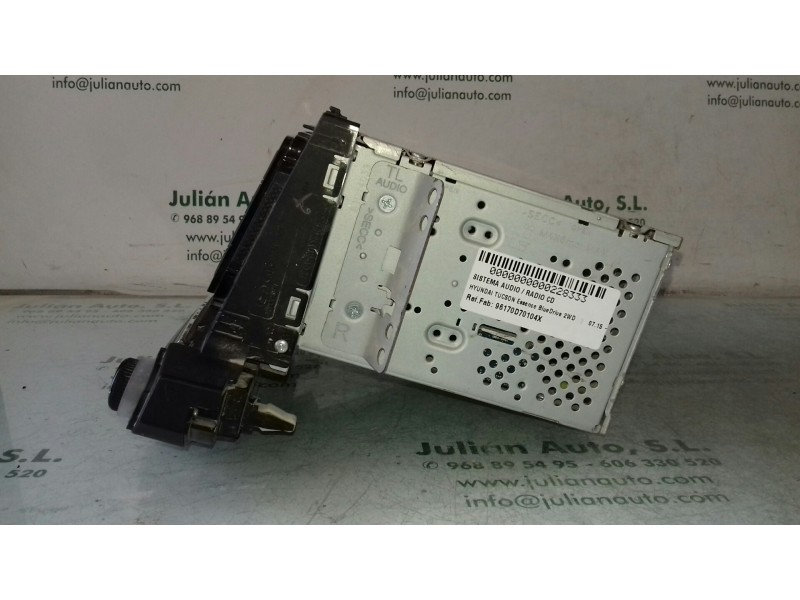 Recambio de sistema audio / radio cd para hyundai tucson essence bluedrive 2wd referencia OEM IAM 96170D70104X ACB10D7EE 