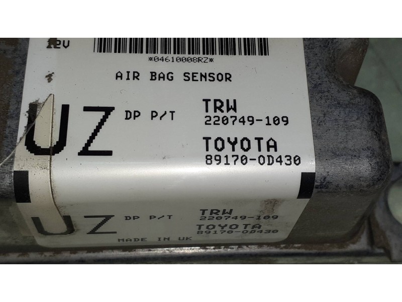 Recambio de centralita airbag para toyota yaris live referencia OEM IAM 891700D430 220749109 TRW