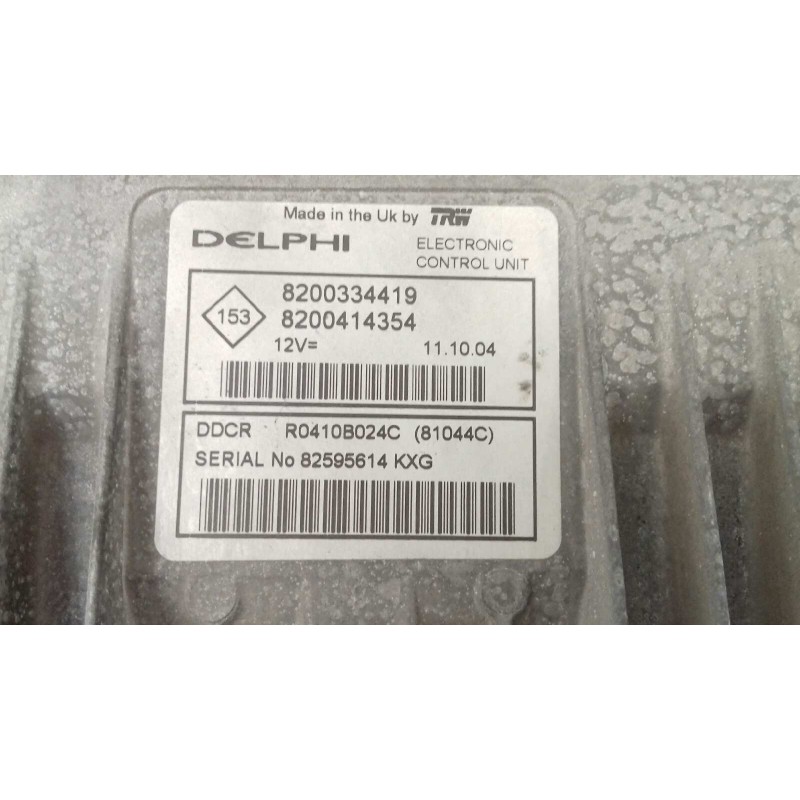 Recambio de centralita motor uce para renault megane ii berlina 3p extreme referencia OEM IAM 8200334419 8200414354 R0410B24C