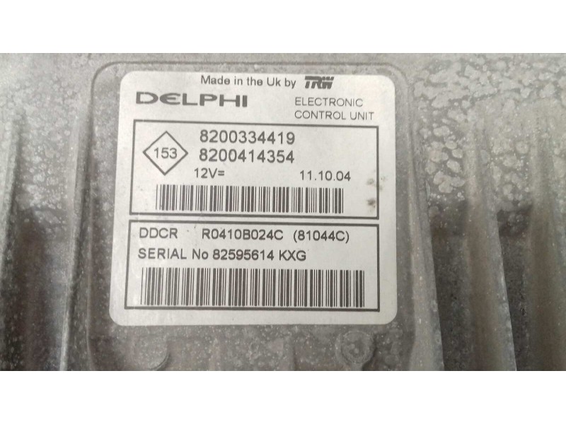 Recambio de centralita motor uce para renault megane ii berlina 3p extreme referencia OEM IAM 8200334419 8200414354 R0410B24C