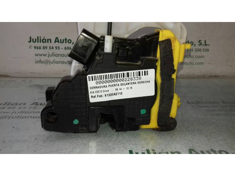 Recambio de cerradura puerta delantera derecha para kia cee´d drive referencia OEM IAM 81320A2110 81320A2110JGC ELECTRICA