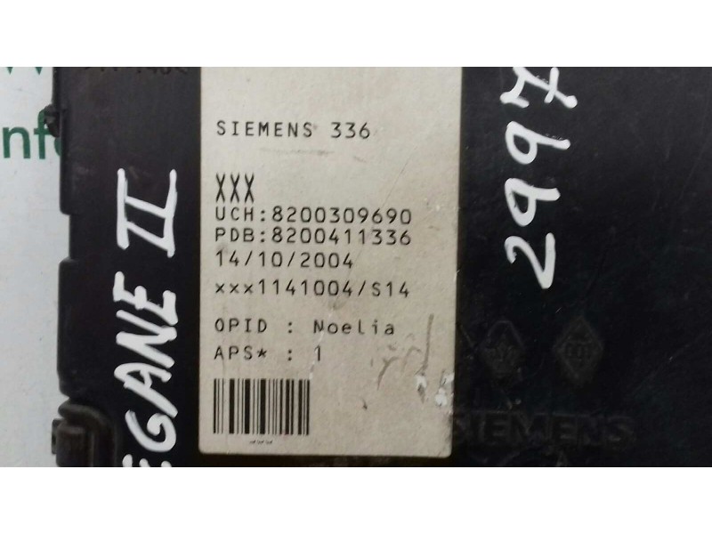 Recambio de modulo electronico para renault megane ii berlina 3p extreme referencia OEM IAM 8200309690 S118400220D UCHX84N2