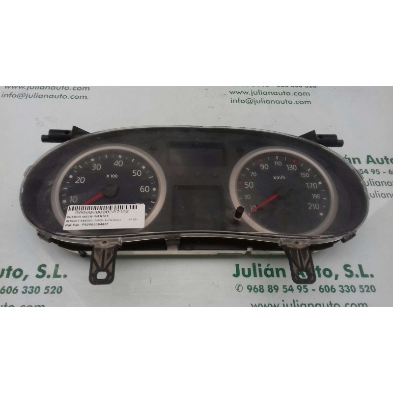 Recambio de cuadro instrumentos para renault kangoo (f/kc0) authentique referencia OEM IAM P8200336483F 8200336483 JOHNSON CONTR