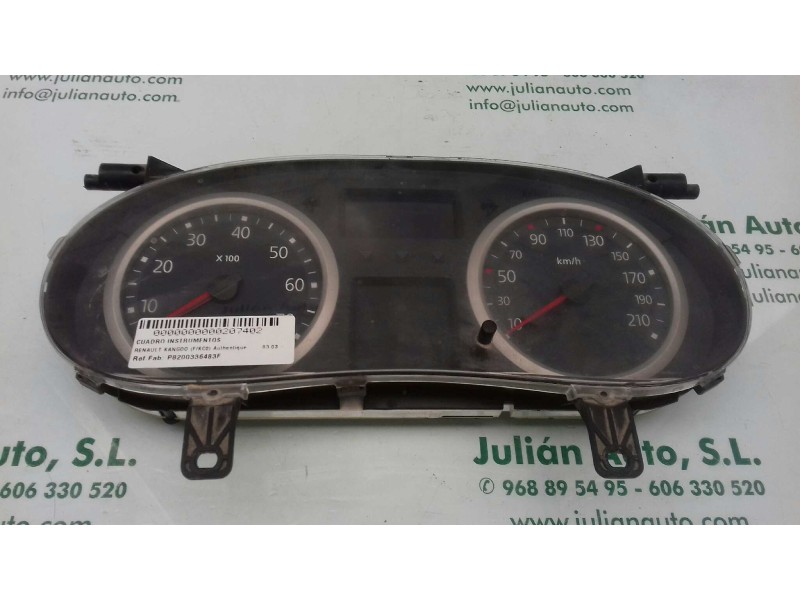 Recambio de cuadro instrumentos para renault kangoo (f/kc0) authentique referencia OEM IAM P8200336483F 8200336483 JOHNSON CONTR