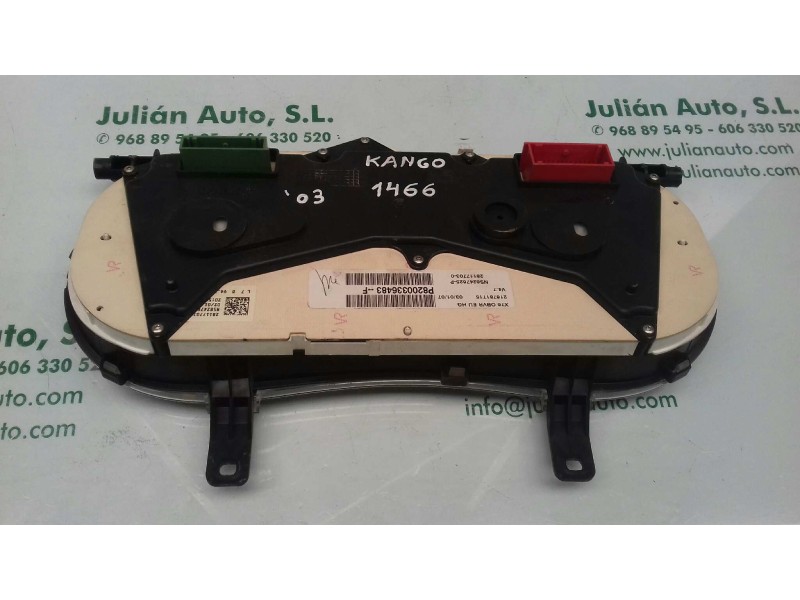 Recambio de cuadro instrumentos para renault kangoo (f/kc0) authentique referencia OEM IAM P8200336483F 8200336483 JOHNSON CONTR