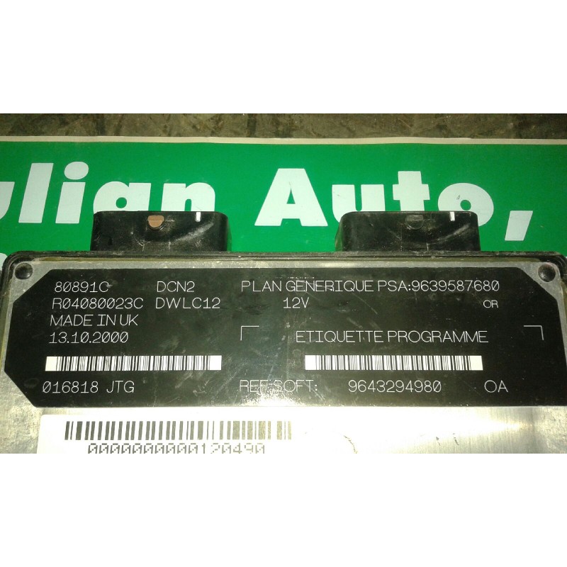 Recambio de centralita motor uce para citroen xsara berlina 1.9d vivace referencia OEM IAM 9639587680 9643294980 R04080023C