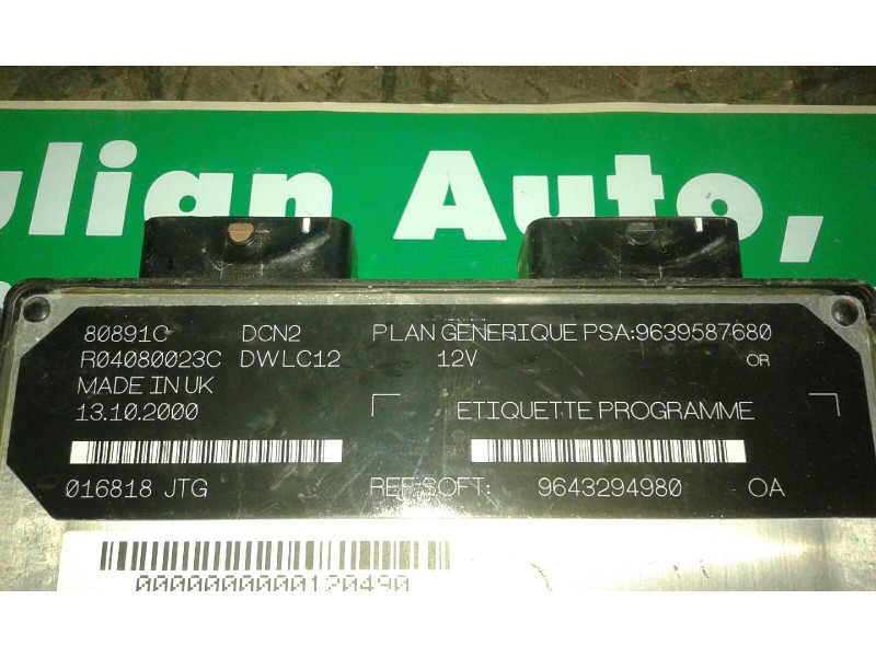 Recambio de centralita motor uce para citroen xsara berlina 1.9d vivace referencia OEM IAM 9639587680 9643294980 R04080023C