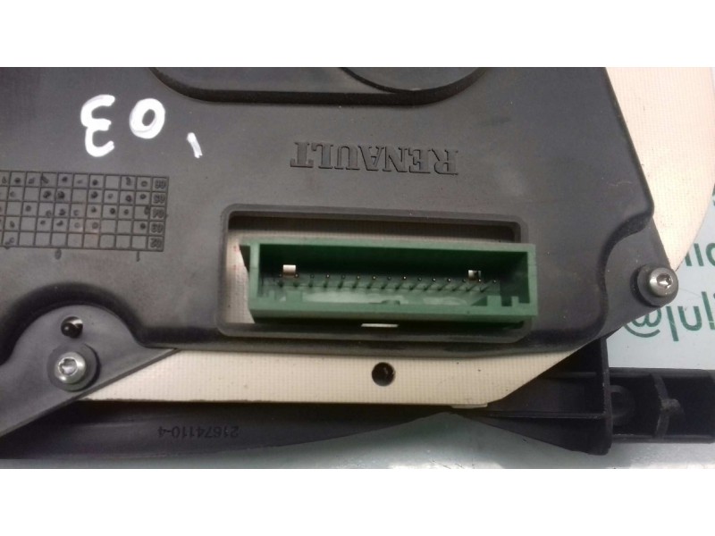 Recambio de cuadro instrumentos para renault kangoo (f/kc0) authentique referencia OEM IAM P8200336483F 8200336483 JOHNSON CONTR