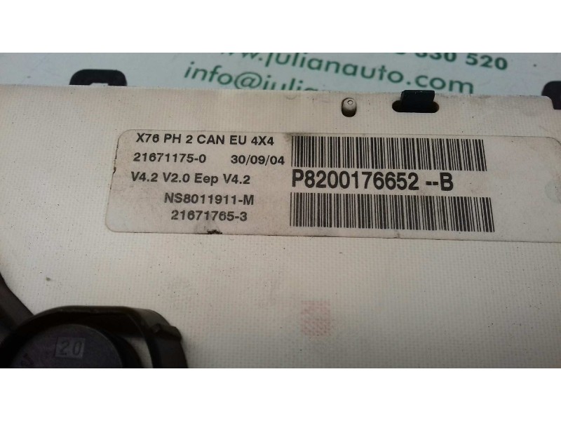 Recambio de cuadro instrumentos para renault kangoo (f/kc0) alize referencia OEM IAM P8200176652B 8200176652 SAGEM